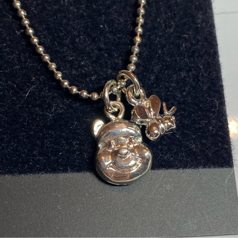 Disney Mickey and Pooh necklaces. Silver color. - Picture 2 of 5